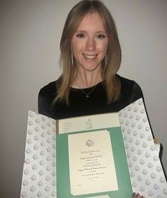 Catie Craig shows off the Augusta National invitation. (Photo/Submitted)