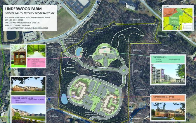 Design plan for a 24-room hotel, 6-office medical building and 60-bedroom assisted living facility approved for south Cleveland.(Graphic/submitted)