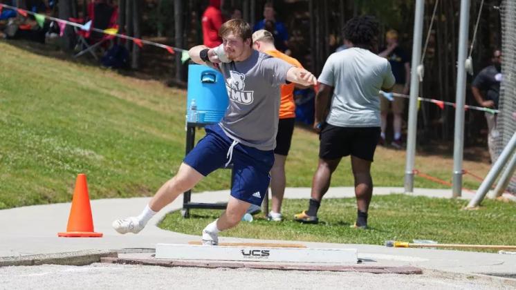 Dylan Simms, above, is one of four athletes competing in the NAIA natiional meet. (Photo/TMU Athletics)