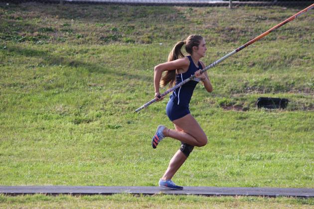 Tallulah Shack finished second in the girls pole vault. (Photo/Mark Turner)