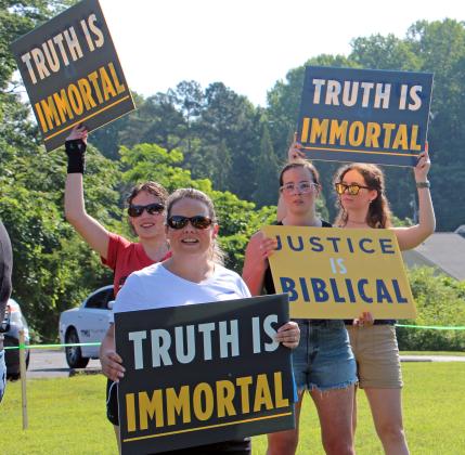 Last week, protesters on the Truett-McConnell University campus demanded an investigation into allegations of sexual abuse and harassment at the Christian school. (Photo/Denise Etheridge)
