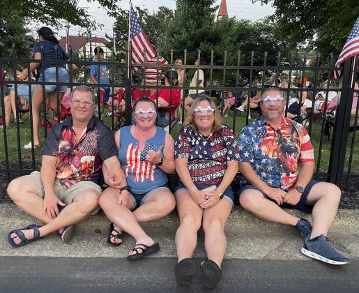 Visitors from Florida enjoy the spectacle in Helen.