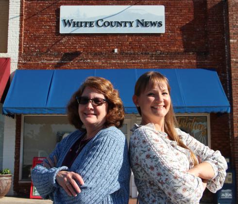 Denise Etheridge, left, and Erin Etris, right, have been promoted to managing editor and general manager of the White County News, respectively. MICHELE QUINTAL/WCN