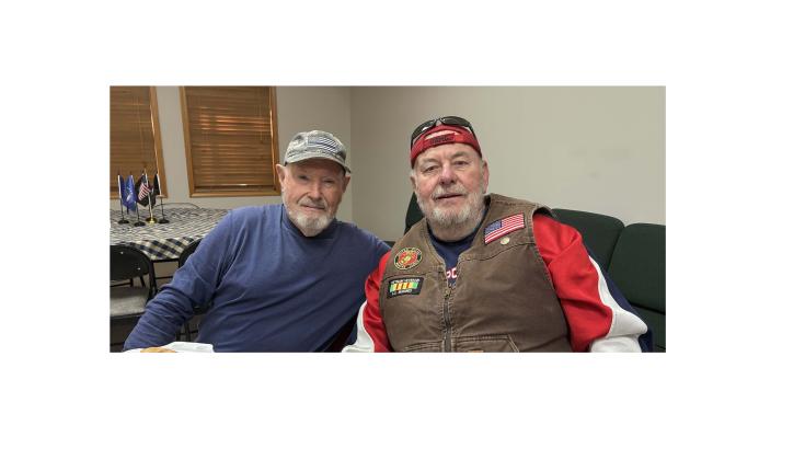 From left are Bobby Dyer and Larry Hall, veterans who participated in Helen’s Veterans Day luncheon. CARLY HENDERSON/WCN