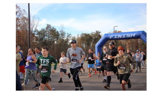 The first annual Turkey Trot drew a crowd of participants.
