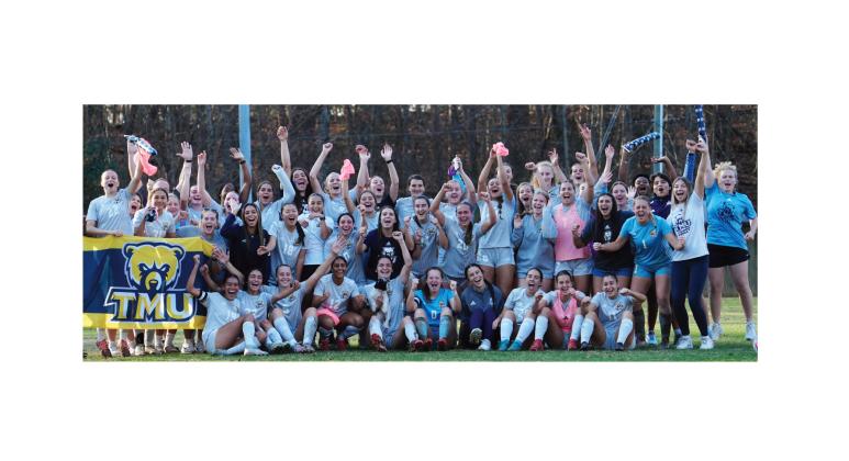 The TMU women's soccer team has a lot to celebrate after earning the program's first-ever spot in the NAIA quarterfinals. The Lady Bears will try to conintue the magical post-season run this afternoon against Embry-Riddle. TMU ATHLETICS/PECIAL.
