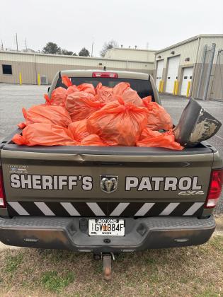 Thousands of pounds of trash have been collected through the inmate labor program.