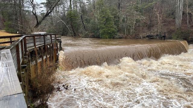 Katherine Bailey captured a swollen Chattahoochee River at Nora Mill Granary Grist Mill &amp; Country Store.