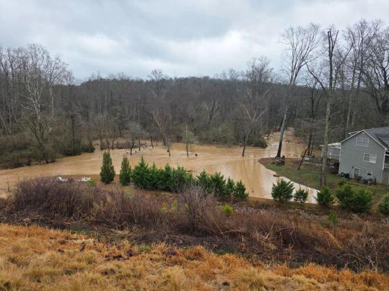 There was flooding along Cottage Creek Trail on Jan. 10. PHOTO COURTESY OF WHITE COUNTY PUBLIC SAFETY