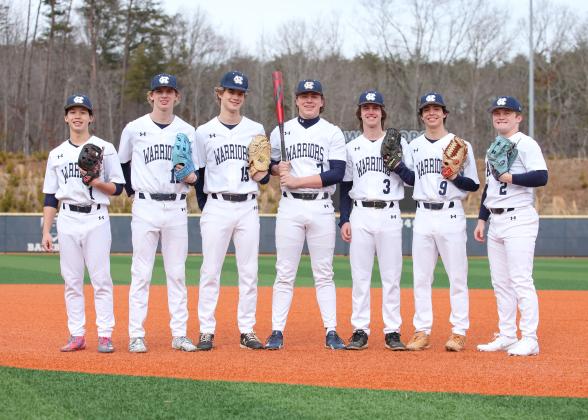 The senior members of the WCHS baseball team will be honored tonight during the regular season home finale against Johnson. Members of the Class of 2026 are, from left, Carter Nguyen, Jackson Krilla. Wyatt Powell, Alex Freeman, Josh Adams, Eppi Rodriguez and Cooper Garrett. STACI SULHOFF/SPECIAL