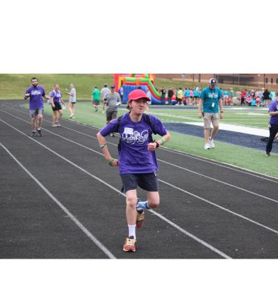 Nathan Valencia heads down the track during a race.