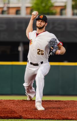 Spencer Adams made his pitching debut with the Round Rock Express Wednesday night.  GASTONIA GHOST PEPPERS/SPECIAL