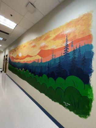 Heather Moon painted this mural on a wall at Mt. Yonah Elementary School. SUBMITTED PHOTO