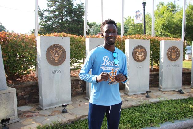 Run for Freedom 5K participant Obadiah Kipruto came in first place in the race with a time of 17:47.9. PHOTOS BY CARLY HENDERSON/WCN