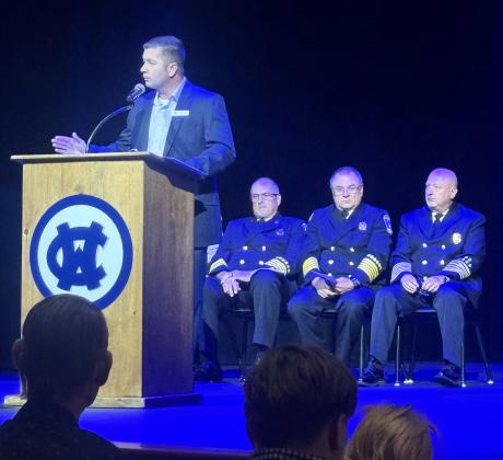 White County Manager Derick Canupp addresses the audience during the inaugural Public Safety Awards presentation on Aug. 22. CARLY HENDERSON/WCN
