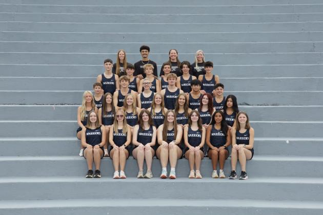 Members of the WCHS cross country teams are, front from left, Malena Smith, Addison Grizzle, Kelsey Lovell, Molly Free, Alexis Kelley, Angela Lozada and Carly Black; second row, Karis Goodman, Caylee McKay, Kate Collier, Anna Collier, Lucy Hartman, Legend London and Stephanie Hernandez; third row, Bentley Brooks, Aiden Cline, Gavin Gabhart, William McSpadden. Colin Nugyen and Ayden Mendez; fourth row, Vincent Lance, Konnor Sosebee, Reid Murphey, Gus Brackett, Maverick Barton and Weston Waller; top row, WCHS