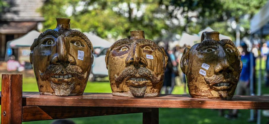 Traditional-style face jugs and other types of pottery, along with a range of art mediums, will be displayed at this year's upcoming Folk Pottery &amp; Arts Festival in Sautee Nacoochee. SUBMITTED  PHOTOS