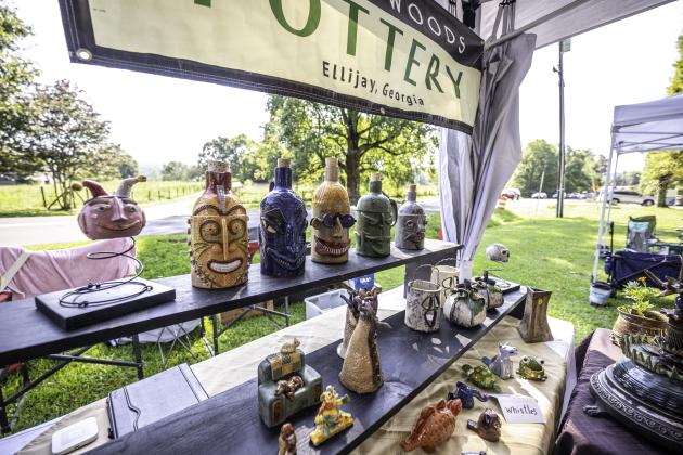 Traditional-style face jugs and other types of pottery, along with a range of art mediums, will be displayed at this year's upcoming Folk Pottery & Arts Festival in Sautee Nacoochee. SUBMITTED  PHOTOS