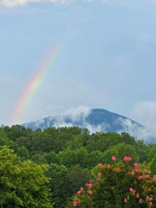 Kim Weaver captured a rainbow over Mt. Yonah.