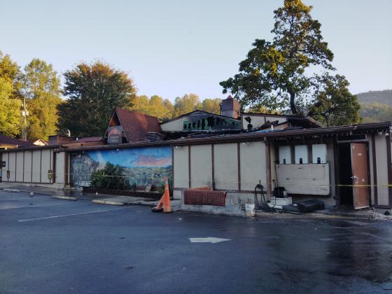 Visible damage of Cowboys and Angels in Helen following a fire early in the morning on Oct. 15. PHOTOS BY DENISE ETHERIDGE/WCN