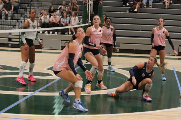 Liana Yeh looks for the ball during the region tournament last week at North Hall. MARK TURNER/WCN