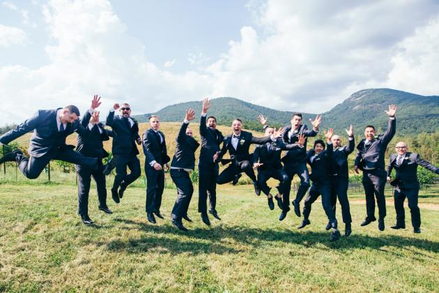 Chaz Parks jumped into married life alongside his team of groomsmen at Yonah Mountain Vineyards. THE TALENTED PHOTOGRAPHER
