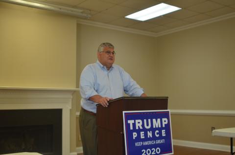 Georgia GOP Chairman David Shafer outlined initiatives ahead of the 2020 elections during his visit with the White County Republican Party. (Photo/Wayne Hardy)