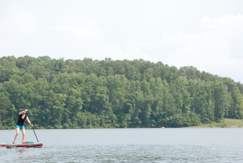 The calm waters of Lake Zwerner are perfect for standup paddle boarding. (Photo/Matt Aiken)