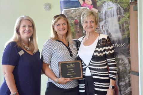 Donna Clark, center, was recognized as the 2019 Volunteer of the Year. (Photo/Stephanie Hill)