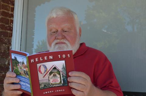 White County author, historian and humorist Emory Jones’ newest book takes readers to school about the city of Helen. (Photo/Stephanie Hill)