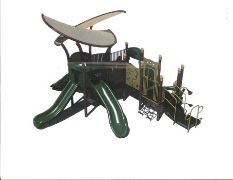 This rendering shows what the new playground set could look like. (Image courtesy city of Helen)