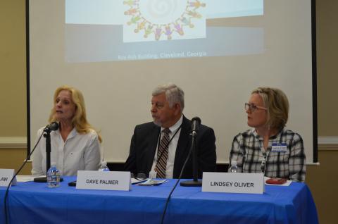 Heath care forum speakers, from left, Stefanie Ashlaw, Dave Palmer and Lindsey Oliver highlighted programs available for local families and children. (Photo/Stephanie Hill)