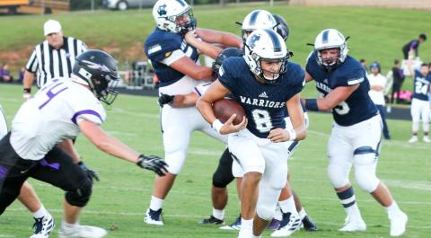 Junior quarterback J. Ben Haynes has passed for 1,295 yards, and rushed for 564 yards this season. (Photos/Staci Sulhoff)