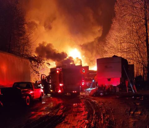 Authorities responded to a structure fire on Roller Rink Road in the early morning hours on Friday, Jan. 3. (Photo courtesy of White County Fire Services)
