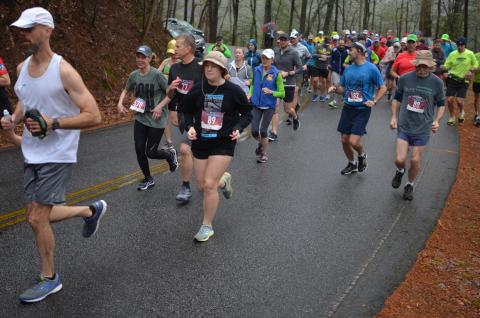  Runners from all over came out last weekend to brave the rain as they competed in the Hogpen Hill Climb. (Photo/Wayne Hardy)