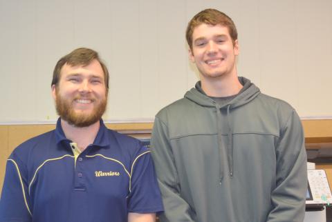 White County High School STAR Student Clay Bolton (right) selected Kalin Kennedy as STAR Teacher. (Photo/Stephanie Hill)