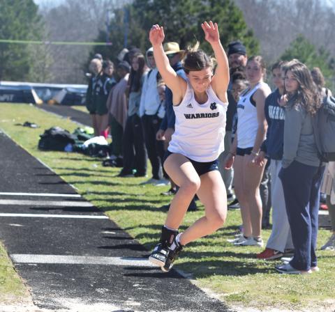 Ellie Gearing won the triple jump event. (Photo/Mark Turner)