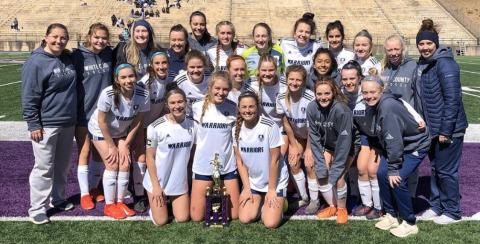 The Lady Warriors picked up their second consecutive Crown Mountain Cup championship last weekend in Dahlonega, posting a 2-0 win over Lumpkin County in the title game. (Photo/WCHS Soccer)