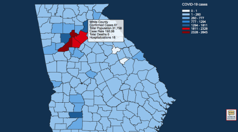 There have been 61 total confirmed COVID-19 cases in White County since the start of the pandemic, according to the 10:30 a.m. update on Friday, May 1.