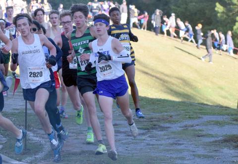 White County's Eamonn O'Bryant is one of several seniors who have helped lead cross country workouts this summer. (Photo/Mark Turner)
