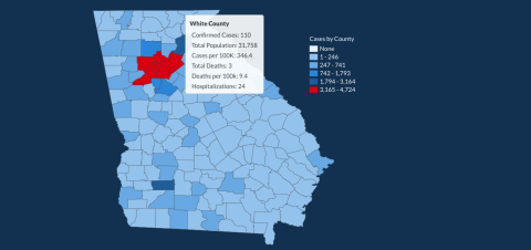 There have been 110 total confirmed COVID-19 cases in White County since the start of the pandemic, according to the 1 p.m. update on Monday, June 4, on the Georgia Department of Public Health's website.