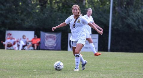 TMU fall athletes like Tori Wilson, above, will not be able to begin practice for the 2020 season until Aug. 15 due to the COVID-19 restrictons. (Photo/TMU Athletics