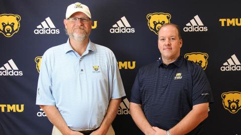 Jeff Branyon, right, is TMU's new cycling coach, while Steve Patton, left, will be the mountain bike recruiting coordinator. (Photos/TMU Athletics)