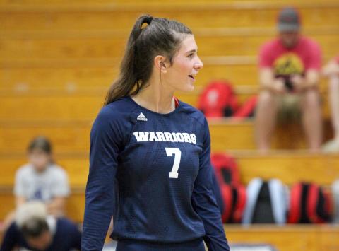 Shelby Spain and the Lady Warrior volleyball squad has a preseason scrimmage set for Wednesday, Aug. 6, against Lanier. (Photos/Mark Turner and Staci Sulhoff)
