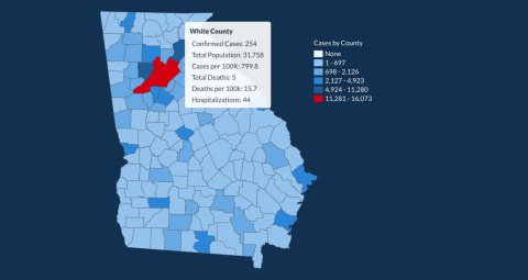 There have been 254 total confirmed COVID-19 cases in White County since the start of the pandemic, according to the update on Monday, July 27, on the Georgia Department of Public Health's website. 