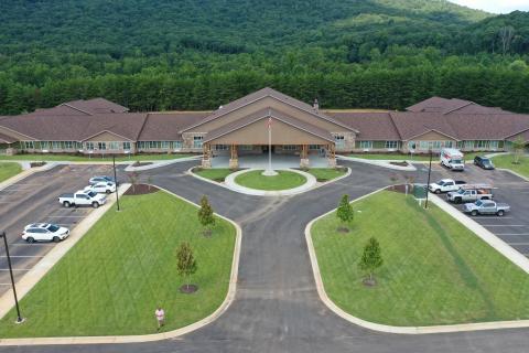 This aerial photo shows work going on at Laurel Lodge Assisted Living and Memory Care on Hope Drive in Cleveland. (Photo courtesy Laurel Lodge Assisted Living and Memory Care)