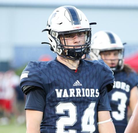 Jesse Moose, above, and the rest of the Warrior defense wille face a high-scoring offense in the region opener. (Photo/Staci Sulhoff)