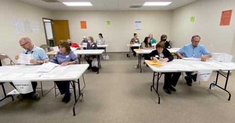 White County election recount teams began work reviewing presidential ballots Friday morning, Nov. 13. (Photo/Stephanie Hill)