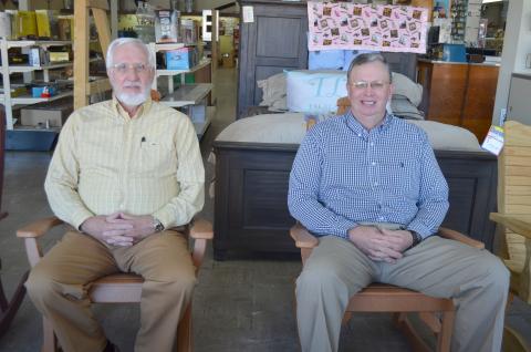 Nix Hardware owners Bradley Greene, left, and Charlie Thomas, have announced their plans to retire this year. (Photos/Stephanie Hill)