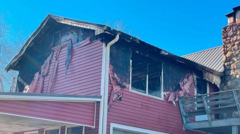 A residence on Partin Road in Cleveland was damaged in a fire on Friday, Jan. 29. (Photo courtesy of White County Public Safety)